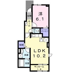 八家駅 徒歩12分 1階の物件間取画像